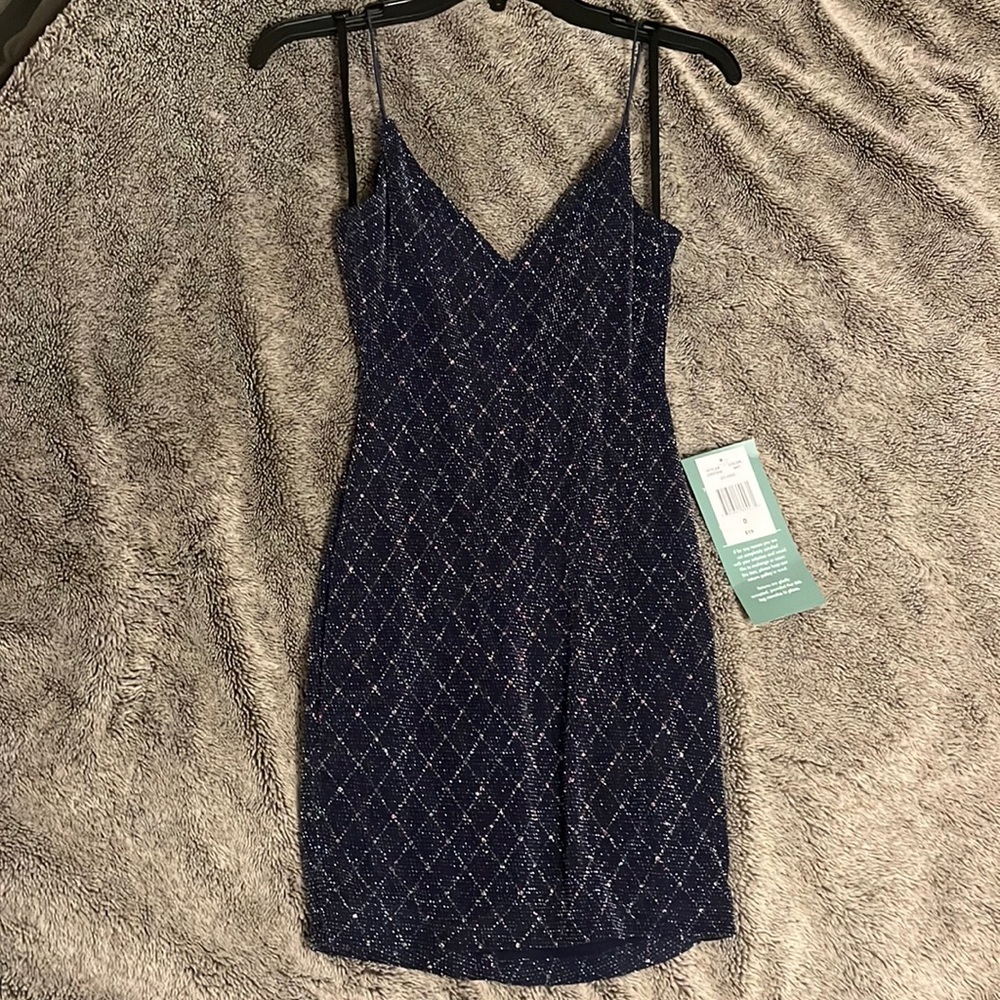 Navy blue sparkly dress